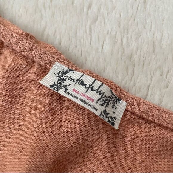 FREE People Womens Bodysuit Orange Mesh Lined Stretch One Shoulder Size Small - Picture 6 of 7